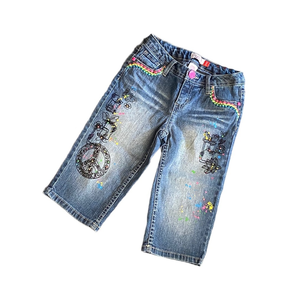 {So} Peace Graffiti Girls Jeans - Picture 2 of 7